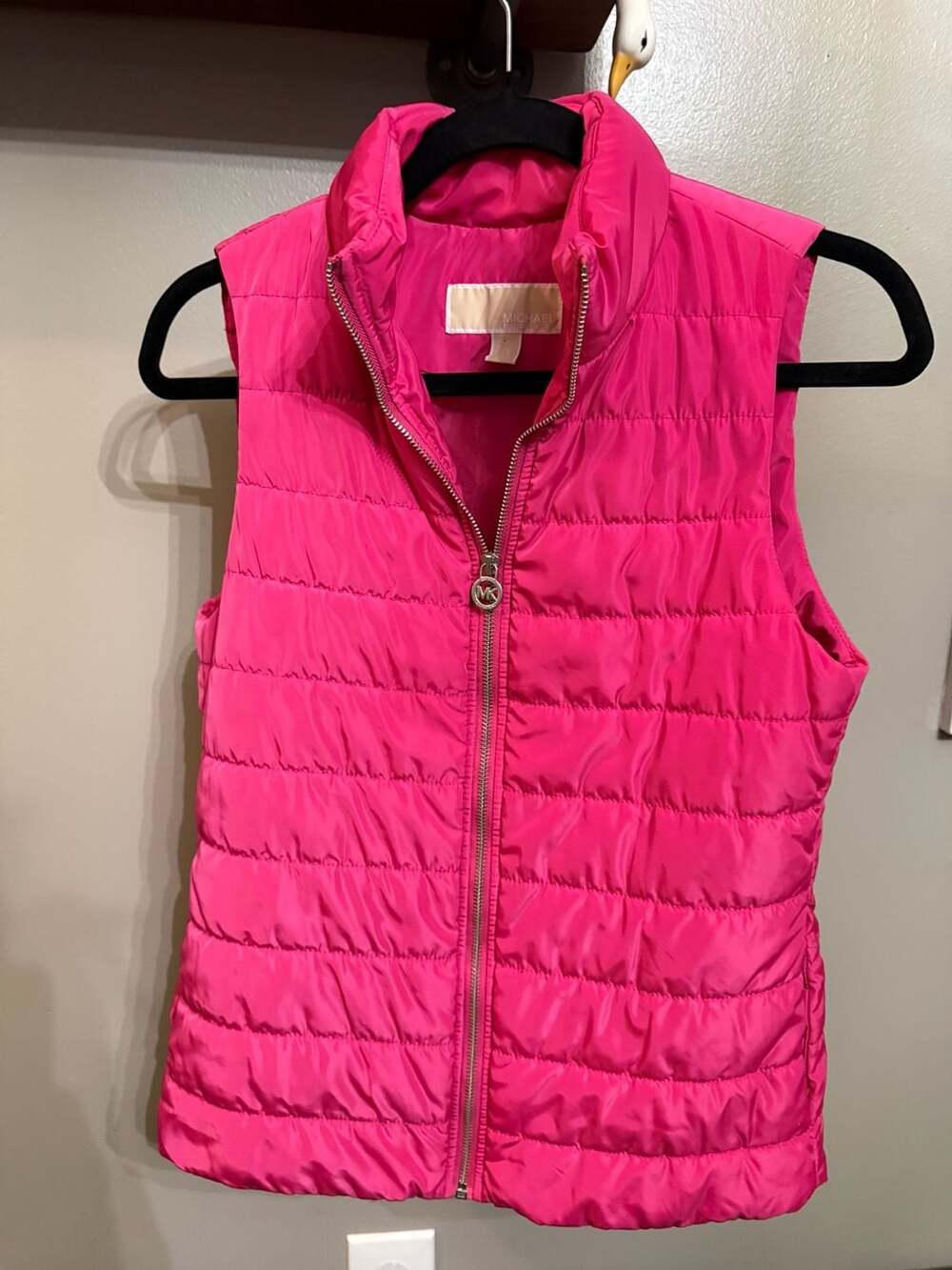 MICHAEL Michael Kors Pink Puffer Quilted Vest Size XS